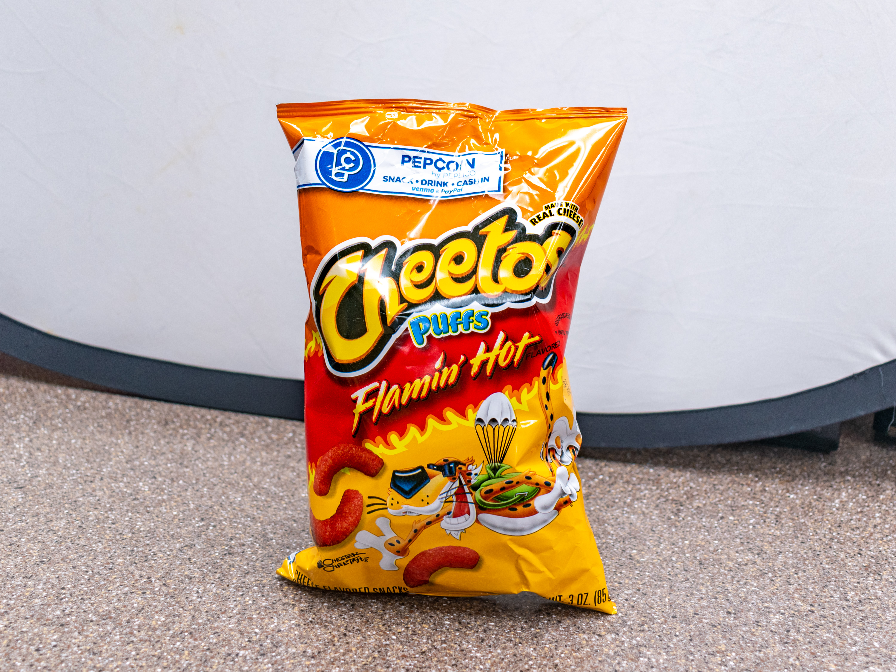 Order Cheetos Crunchy Flamin' Hot food online from Kangaroo Food Mart store, Cathedral City on bringmethat.com