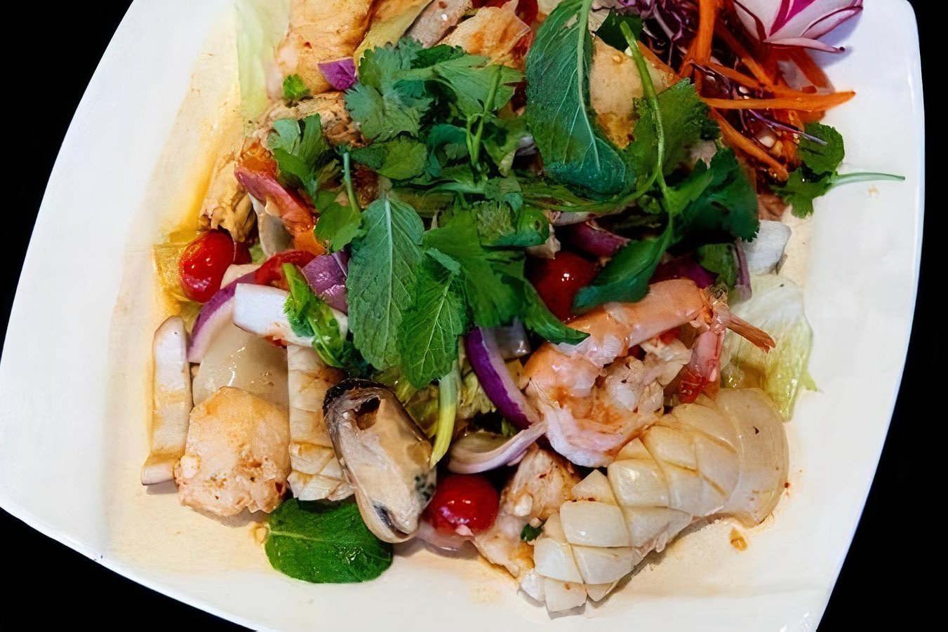 Order 24 - MIXED SEAFOOD SALAD food online from Thaibodia store, Campbell on bringmethat.com
