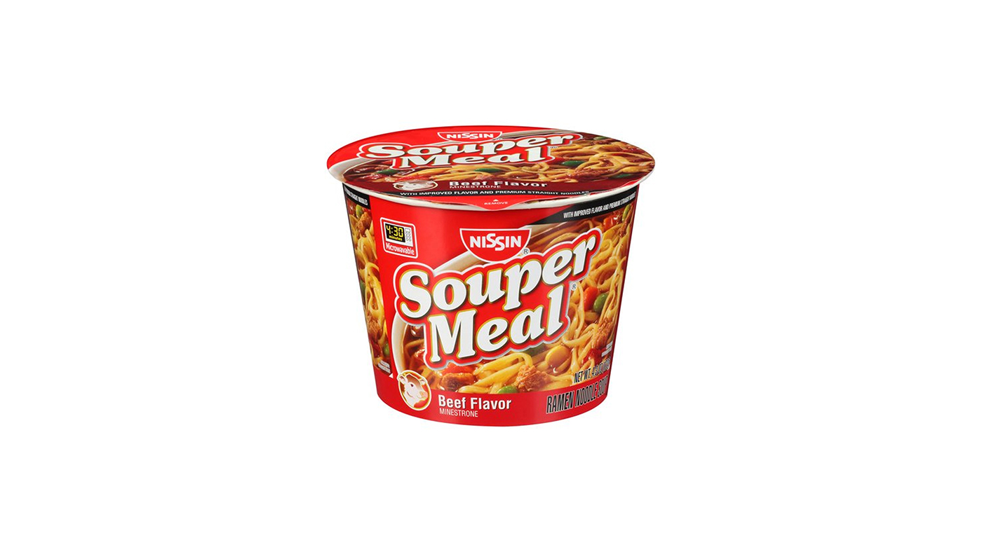 Order Souper Meal Beef Flavor Ramen Noodles 4.3oz food online from Chevron Extramile store, Temecula on bringmethat.com