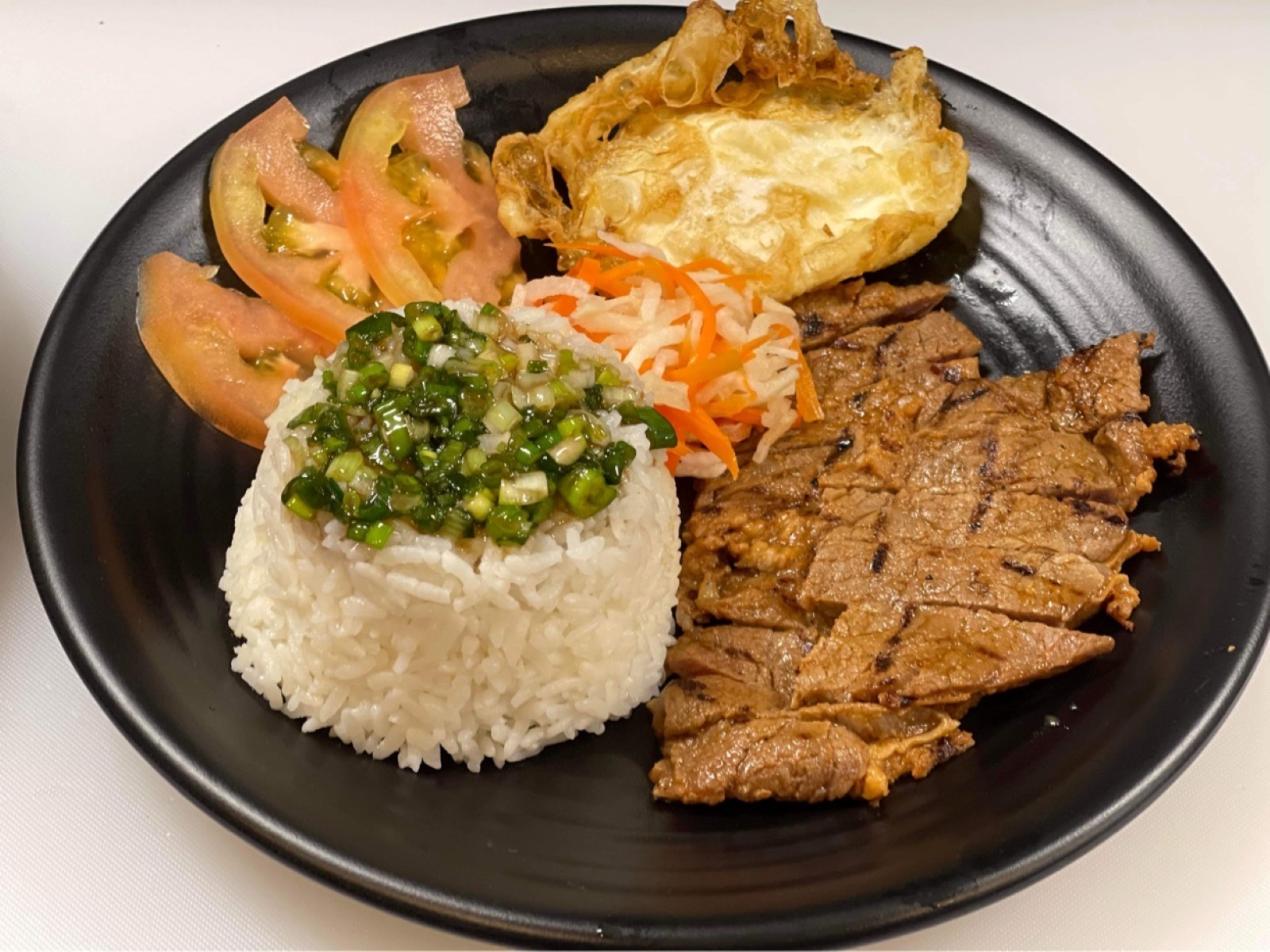 Order B7. Rice Plate Deluxe food online from Brew Cafe store, Redwood City on bringmethat.com