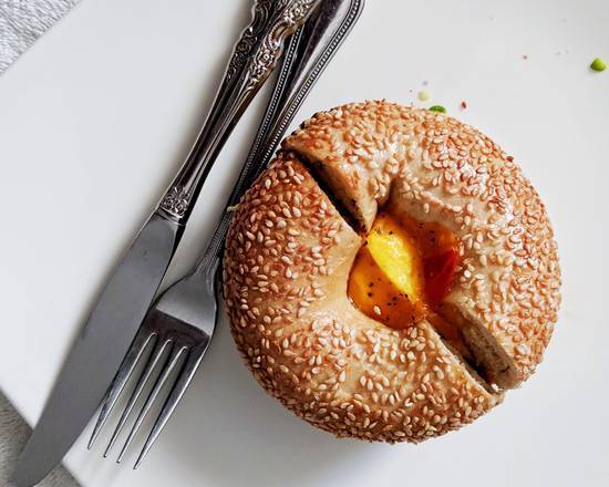 Order Egg, Sausage, and Cheese food online from The Posh Bagel store, San Francisco on bringmethat.com