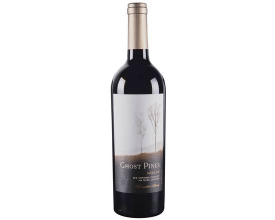 Order Ghost Pines, Merlot Winemaker's Blend (NV) · 750 mL  food online from House Of Wine store, New Rochelle on bringmethat.com