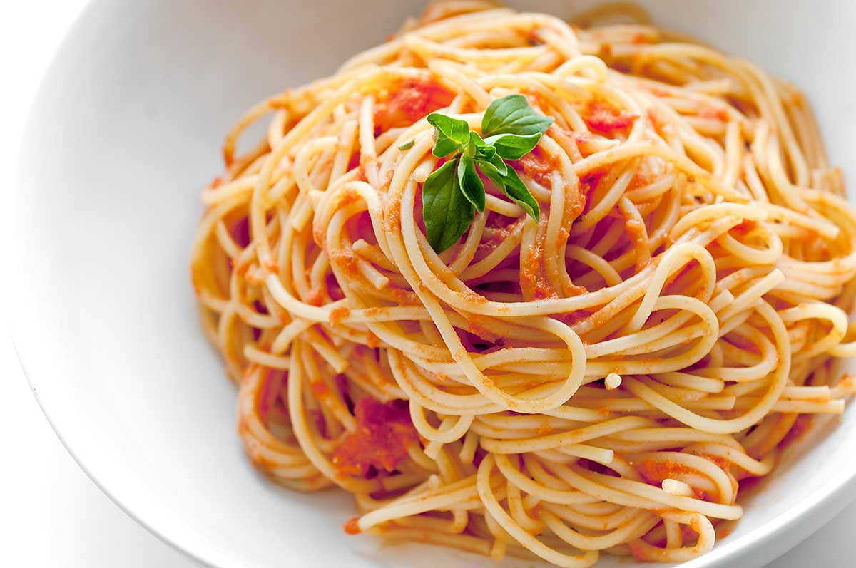 Order Spaghetti Marinara food online from La Famiglia Wood Fired Pizzeria store, Humble on bringmethat.com