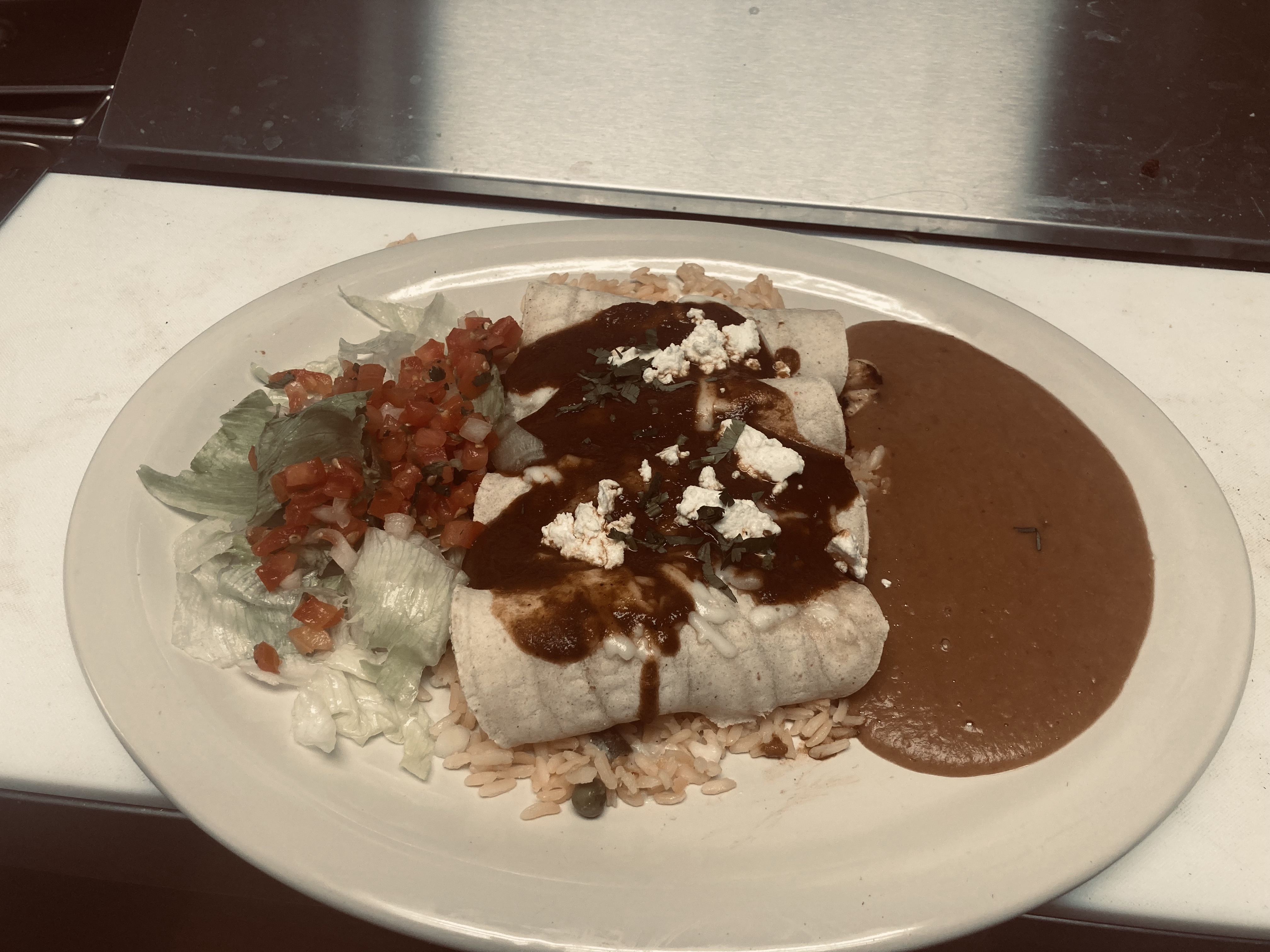 Order Beef Mexican Enchiladas food online from Los Paisanos Catering store, Somerville on bringmethat.com