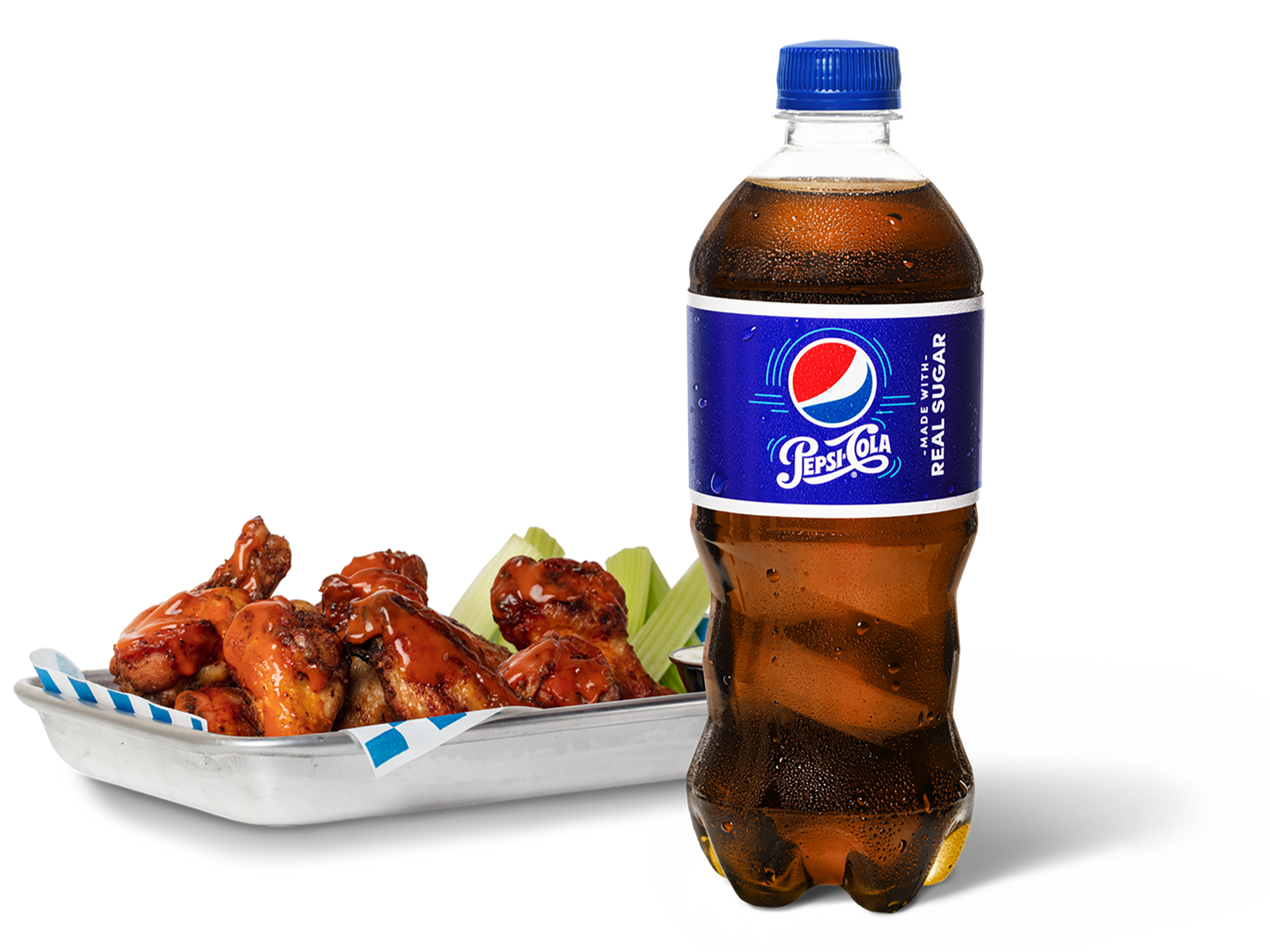 Order Traditional Wings Basket & Pepsi Real Sugar food online from Pep Place store, Yuma on bringmethat.com