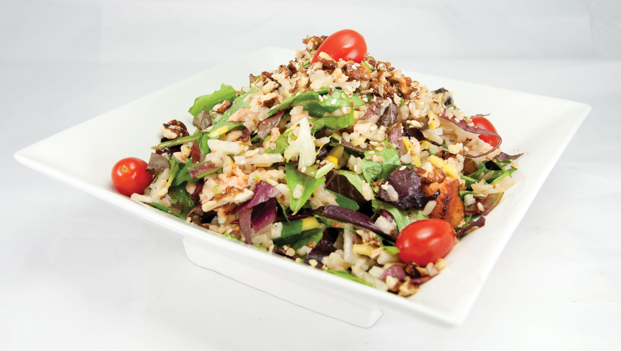 Order Chopped Grilled Salmon Salad food online from Wild Ginger store, Bronxville on bringmethat.com