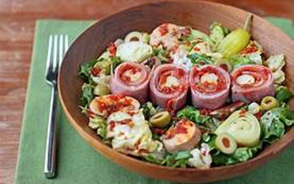 Order Antipasto Salad - Small food online from Pino's Pizzeria store, Easton on bringmethat.com