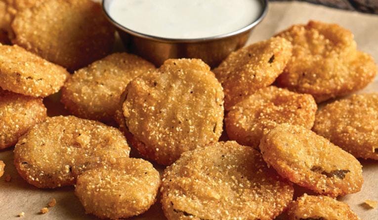 Order Fried Pickle Chips - Appetizer food online from Bruno's Pizzeria store, Willard on bringmethat.com