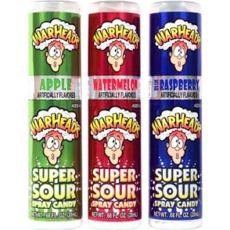 Order WarHeads Super Sour Spray food online from Rocket fizz soda pop & candy shop store, Los Angeles on bringmethat.com