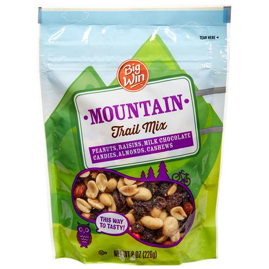 Order Big Win Mountain Trail Mix (8 oz) food online from Rite Aid store, Eugene on bringmethat.com