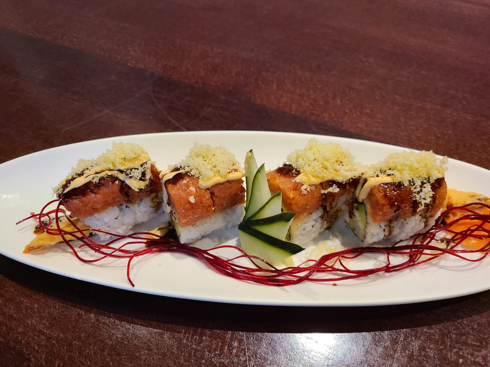 Order Sunset Roll food online from Skybay Sushi store, Costa Mesa on bringmethat.com