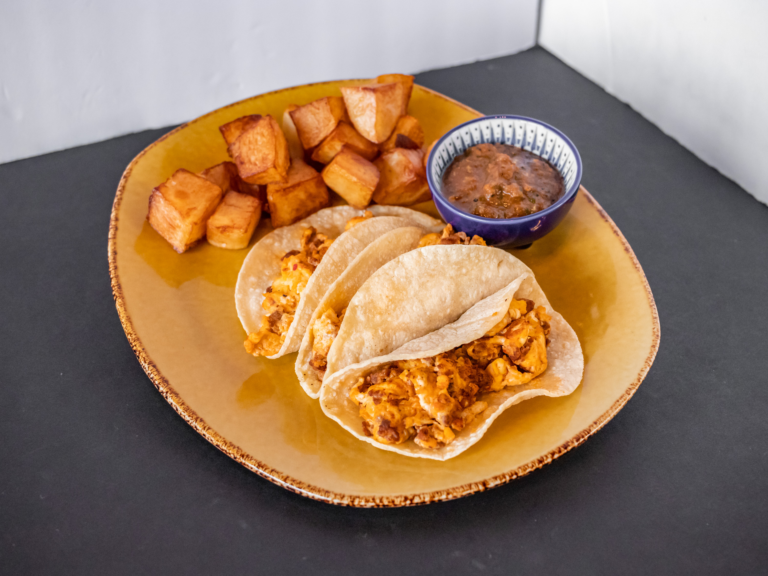 Order Breakfast Tacos  food online from STEEL HOUSE BAR & GRILL store, Houston on bringmethat.com