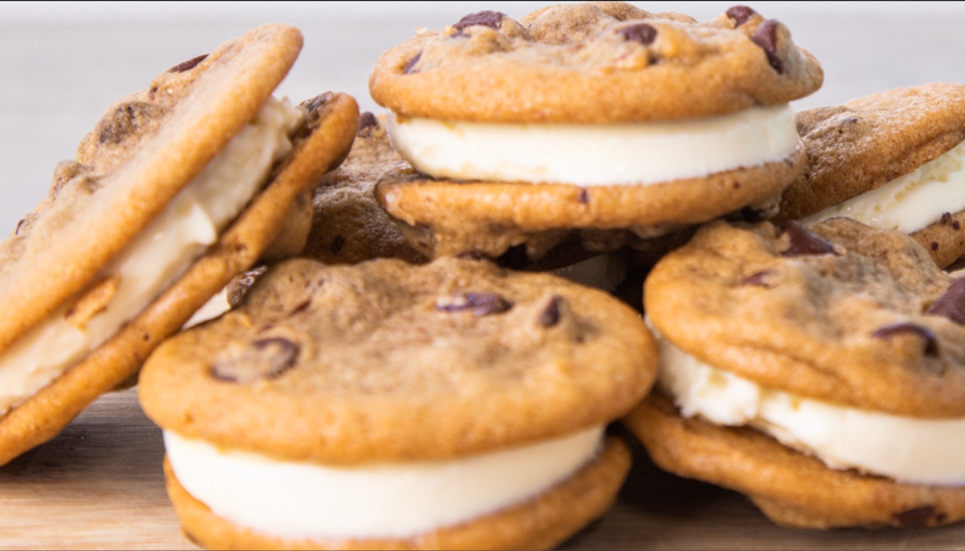 Order Chocolate Chip Ice Cream Sandwiches (7-Count) food online from Drops Of Dough store, San Francisco on bringmethat.com