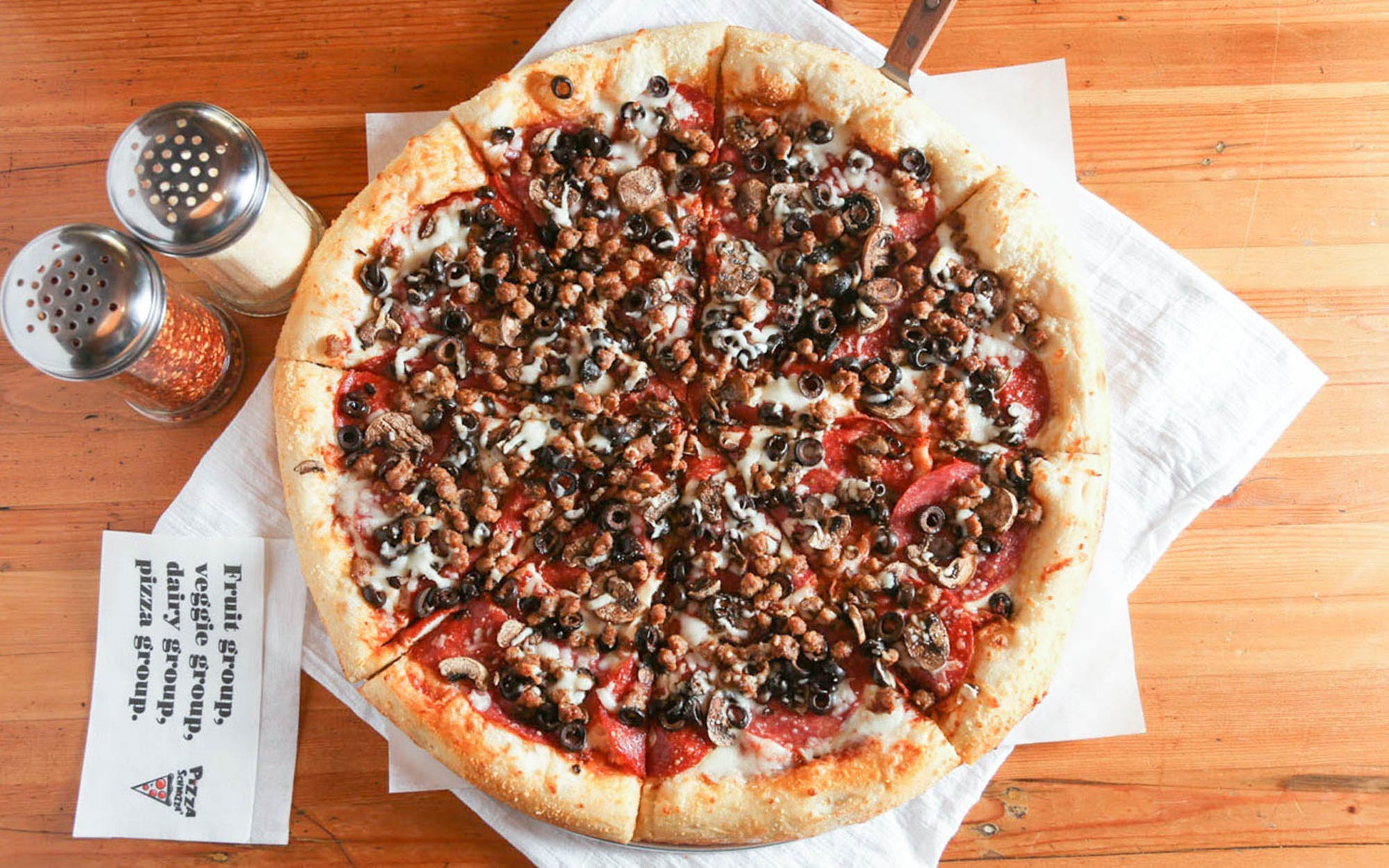 Order Genoa Pizza - Medium 12'' food online from Schmizza Pub & Grub store, Beaverton on bringmethat.com