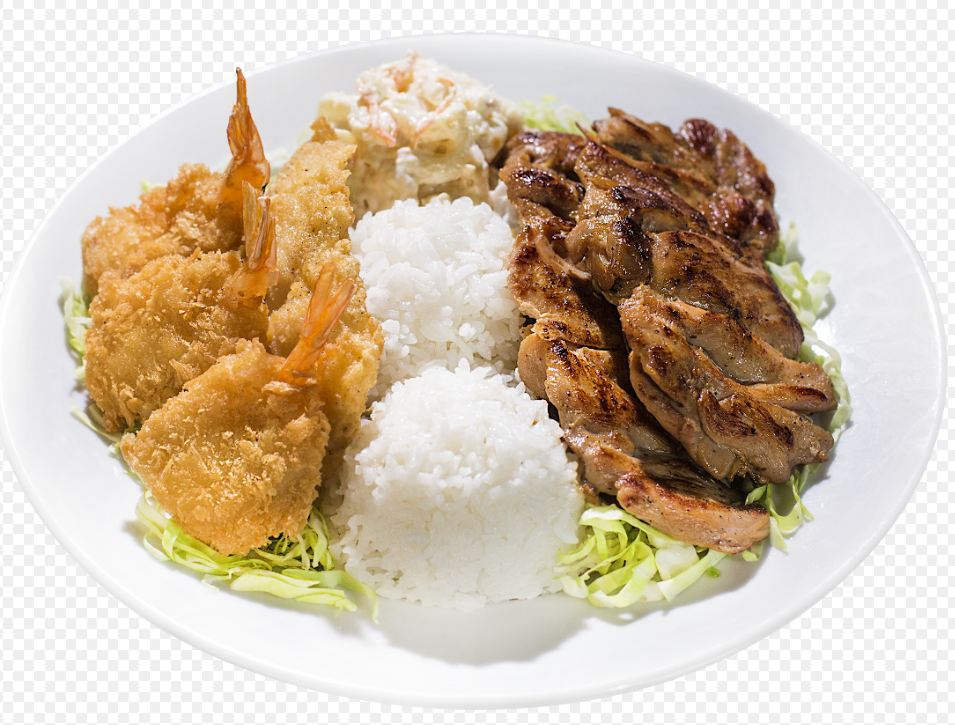 Order Seafood and Grill Combo food online from L&L Hawaiian Bbq store, Concord on bringmethat.com