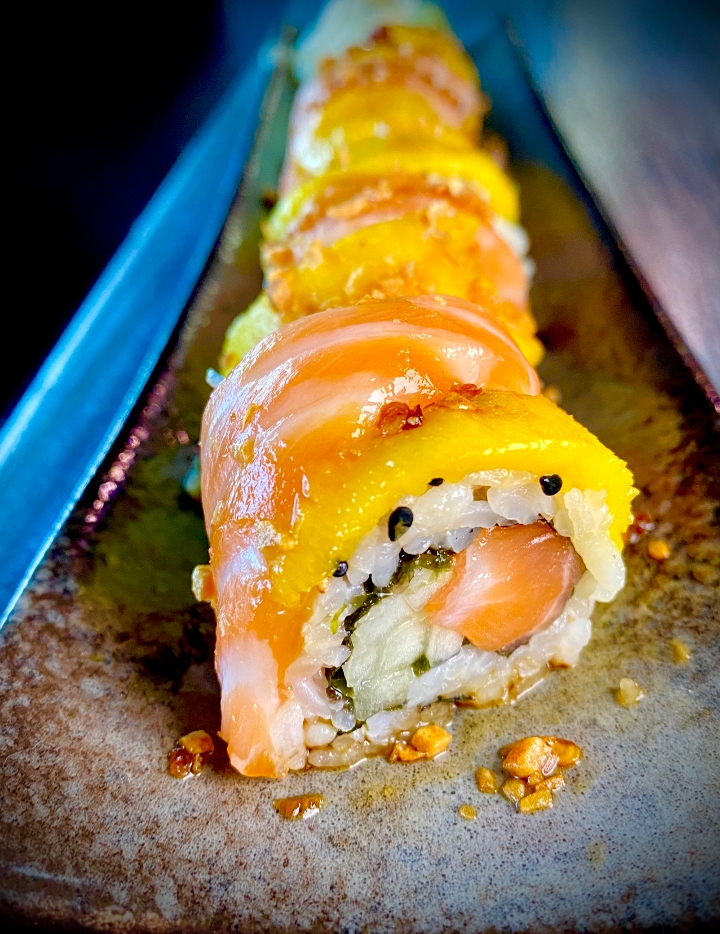 Order Salmango Roll food online from Naked Grill Sushi store, Baltimore on bringmethat.com