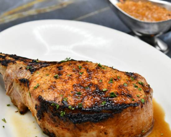 Order Prime Double-Cut Pork Chop food online from Morton The Steakhouse store, Bethesda on bringmethat.com