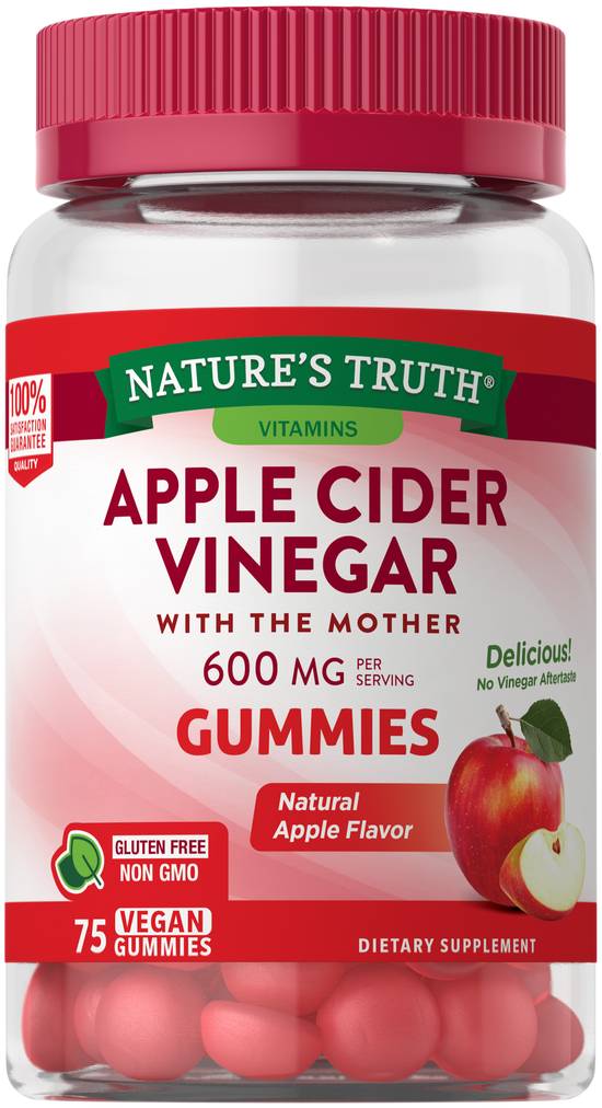 Order Nature's Truth Apple Cider Vinegar Gummies 600 mg (75 ct) food online from Rite Aid store, Palm Desert on bringmethat.com