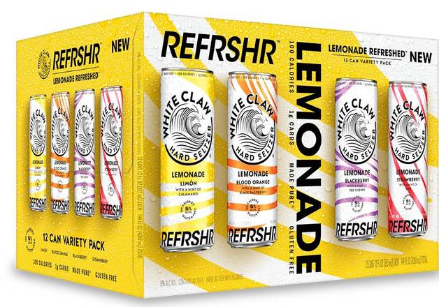 Order White Claw Refrshr Lemonade 12pk-12oz cans food online from Rocky Liquor store, Claremont on bringmethat.com
