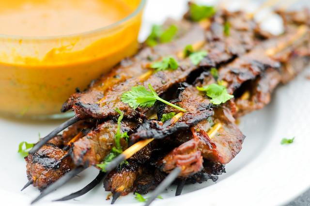Order Beef Satay  food online from The Connection Thai Sushi store, Henderson on bringmethat.com