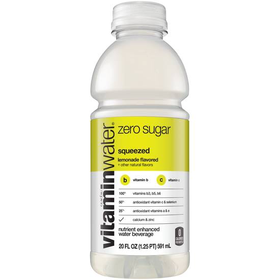 Order Vitaminwater Zero Sugar Squeezed, Electrolyte Enhanced Water W/ Vitamins, Lemonade Drink, 20 OZ food online from CVS store, MINNEAPOLIS on bringmethat.com
