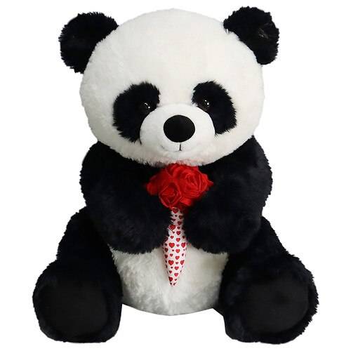 Order Festive Voice Valentine's Panda with Bouquet - 1.0 ea food online from Walgreens store, BUTLER on bringmethat.com