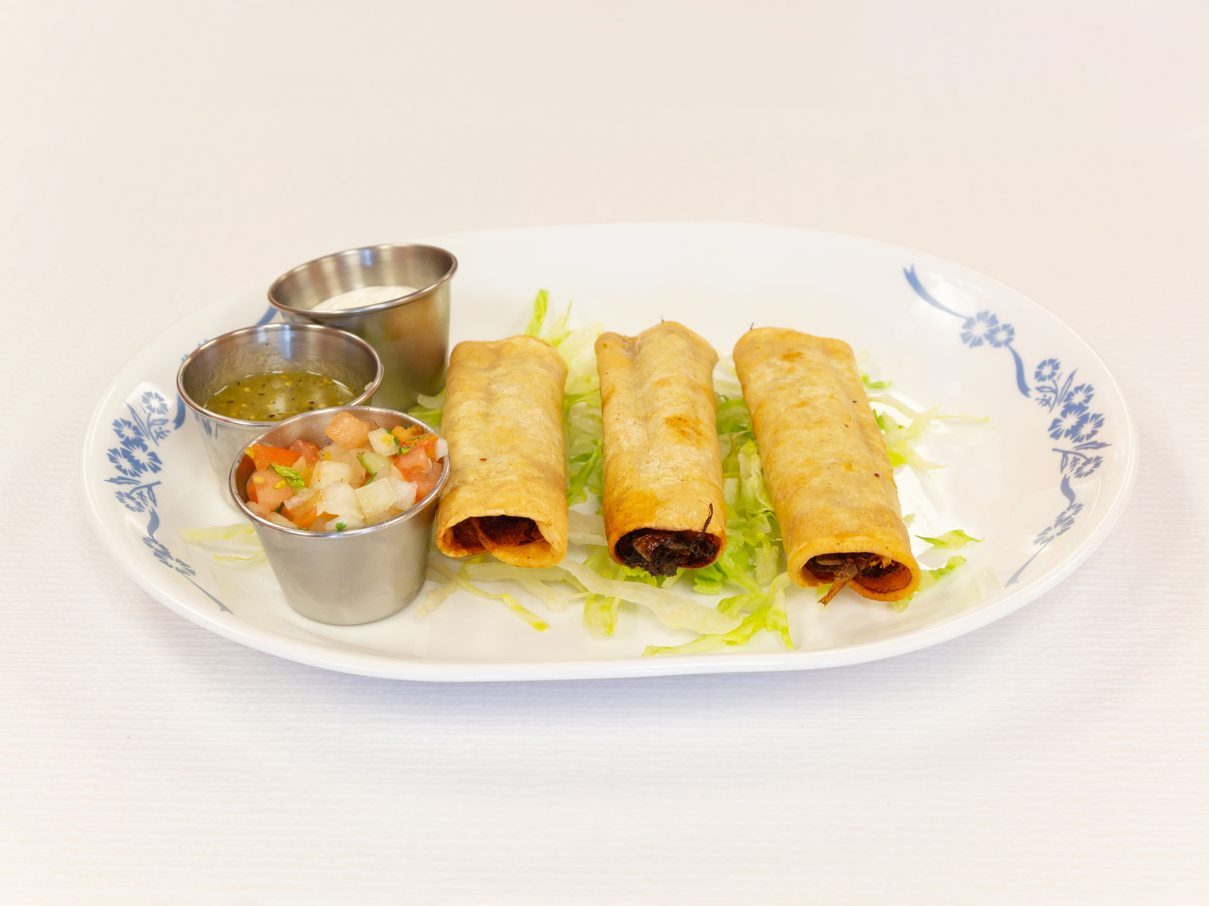 Order 3 Piece Taquitos food online from Fandango Mexican Grill store, West Orange on bringmethat.com