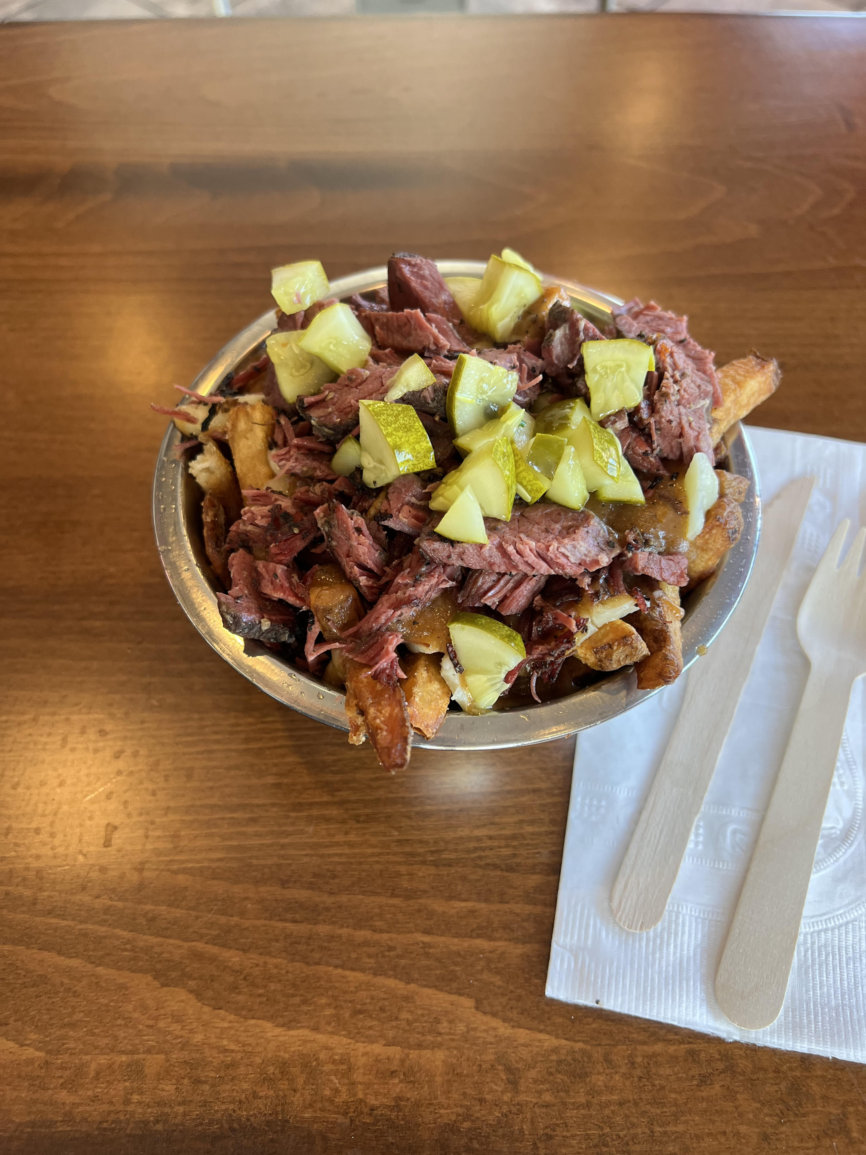 Order Montreal Smoked Meat Poutine food online from Hertel Ave Poutine And Cream store, Buffalo on bringmethat.com