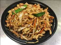 Order Mu Shu Pork (with 4 Pancakes) food online from Wok One store, Meadows Place on bringmethat.com
