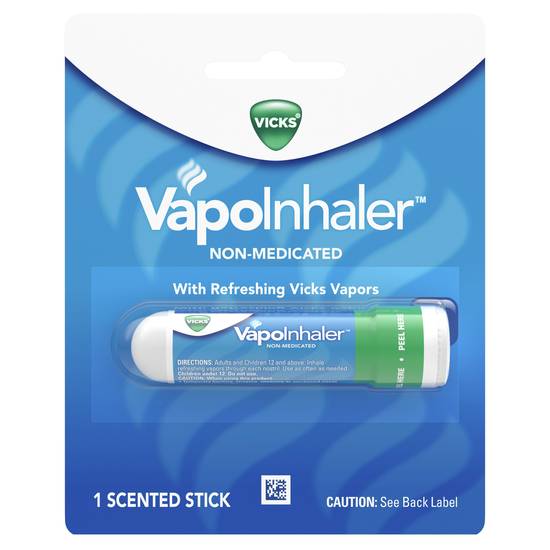 Order Vicks VapoInhaler Portable Non-Medicated Nasal Inhaler Menthol (1 ct) food online from Rite Aid store, Lockport on bringmethat.com