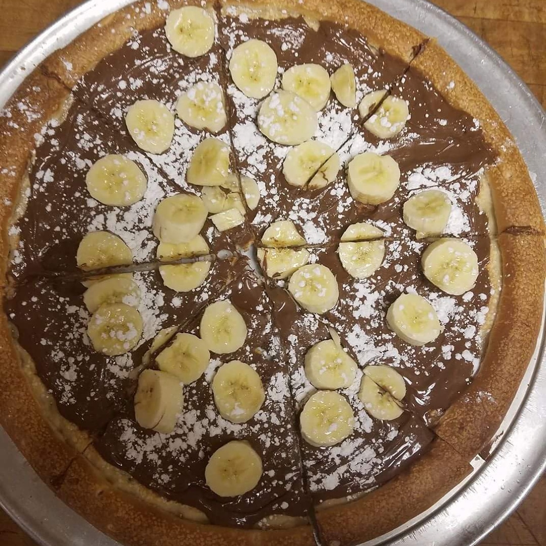 Order Nutella and Banana Desert Pizza food online from Minervas Pizza store, Providence on bringmethat.com