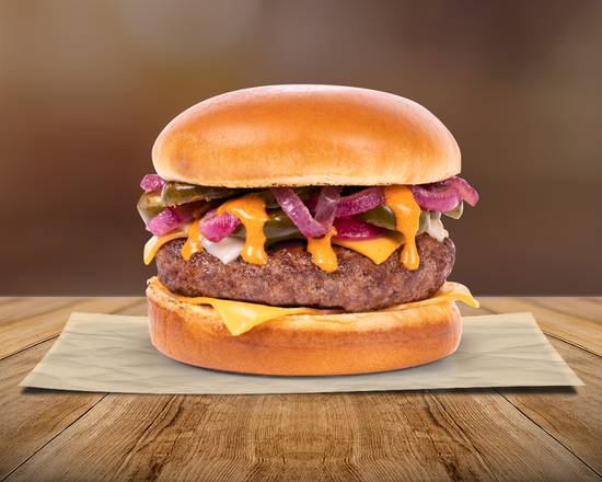 Order Tex's Hell Burger food online from Texas Chicken & Burgers store, Levittown on bringmethat.com