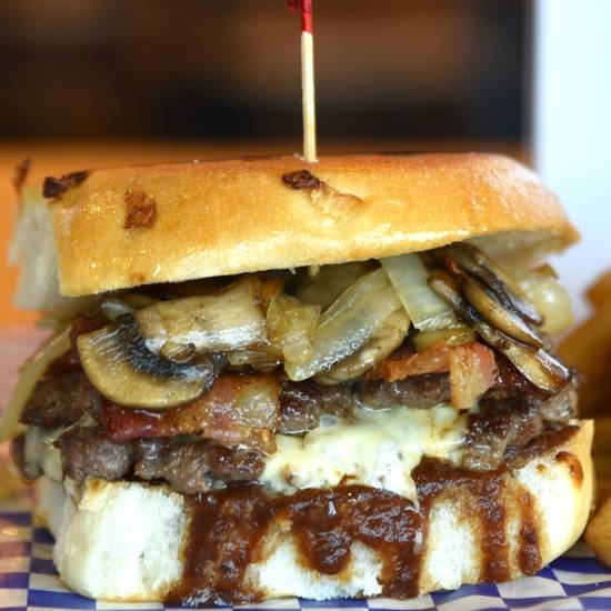Order Bacon Swissroom food online from Burger Nation store, Houston on bringmethat.com