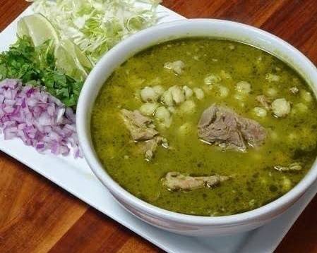 Order Green pozole -GREEN POZOLE  food online from Yesenias Mexican Food store, San Diego on bringmethat.com