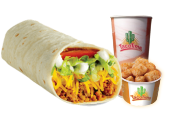 Order 1. Seasoned Beef Soft Taco Combo Meal food online from Tacotime store, Highland on bringmethat.com