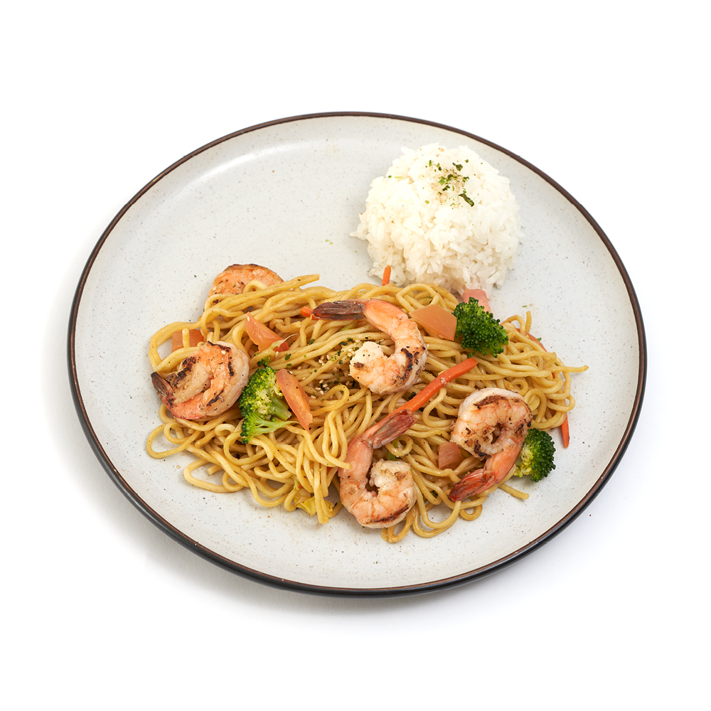 Order Shrimp Butter Garlic Noodles food online from Yogis Grill store, Gilbert on bringmethat.com