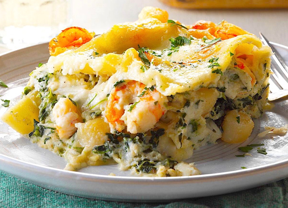 Order Seafood Lasagna food online from Captain’s Curbside Seafood store, Trappe on bringmethat.com
