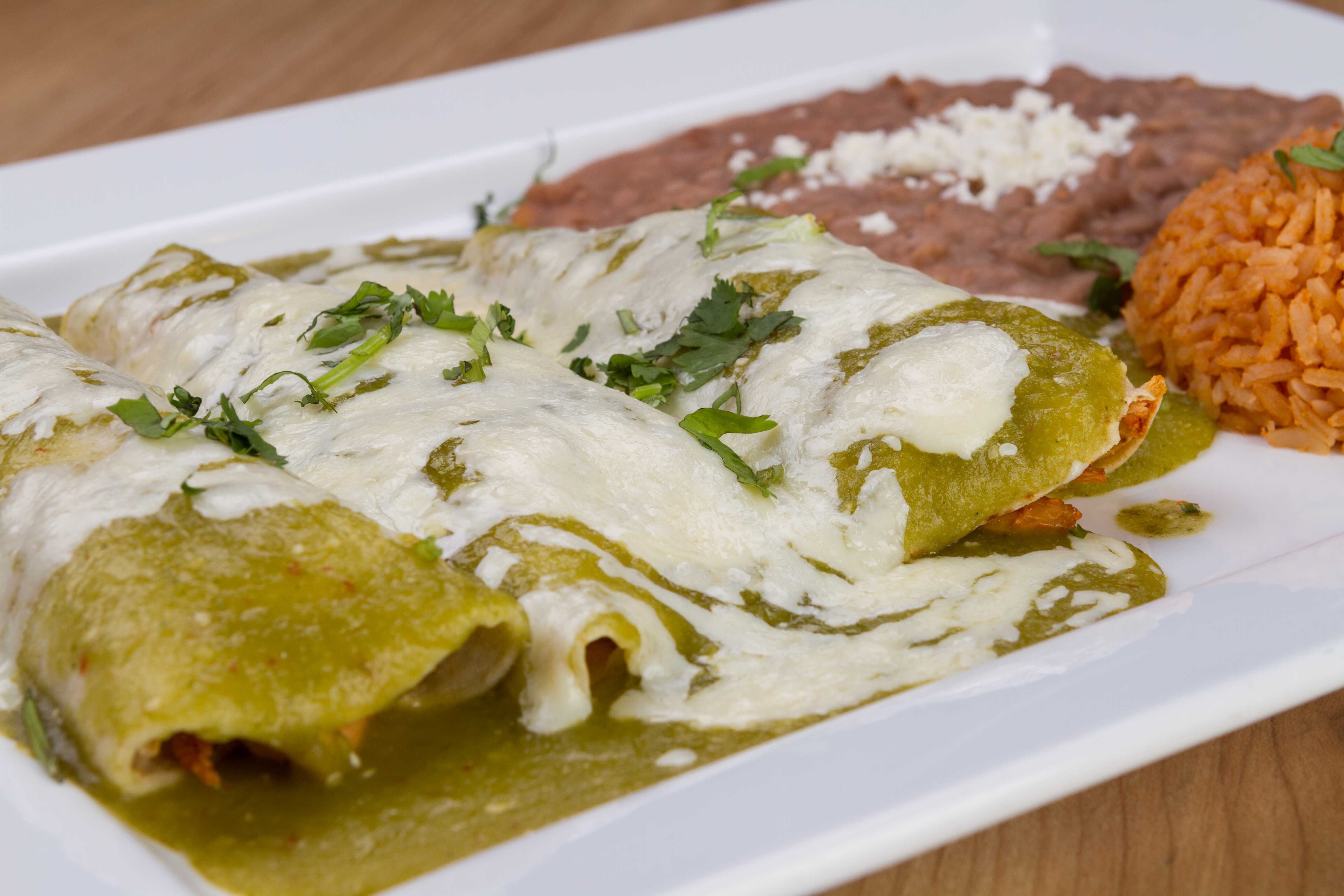 Order Enchiladas Verdes food online from Taqueria Mexico store, Hoover on bringmethat.com