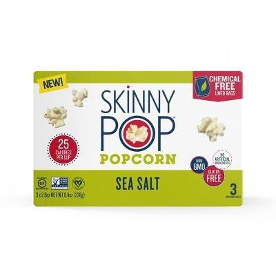 Order Skinny Pop Popcorn Sea Salt (2.8 oz x 3 ct) food online from Rite Aid store, Eugene on bringmethat.com