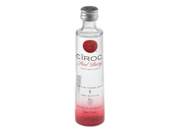 Order CIROC Red Berry Vodka - 50ml Bottle food online from Josh Wines & Liquors Inc store, New York on bringmethat.com