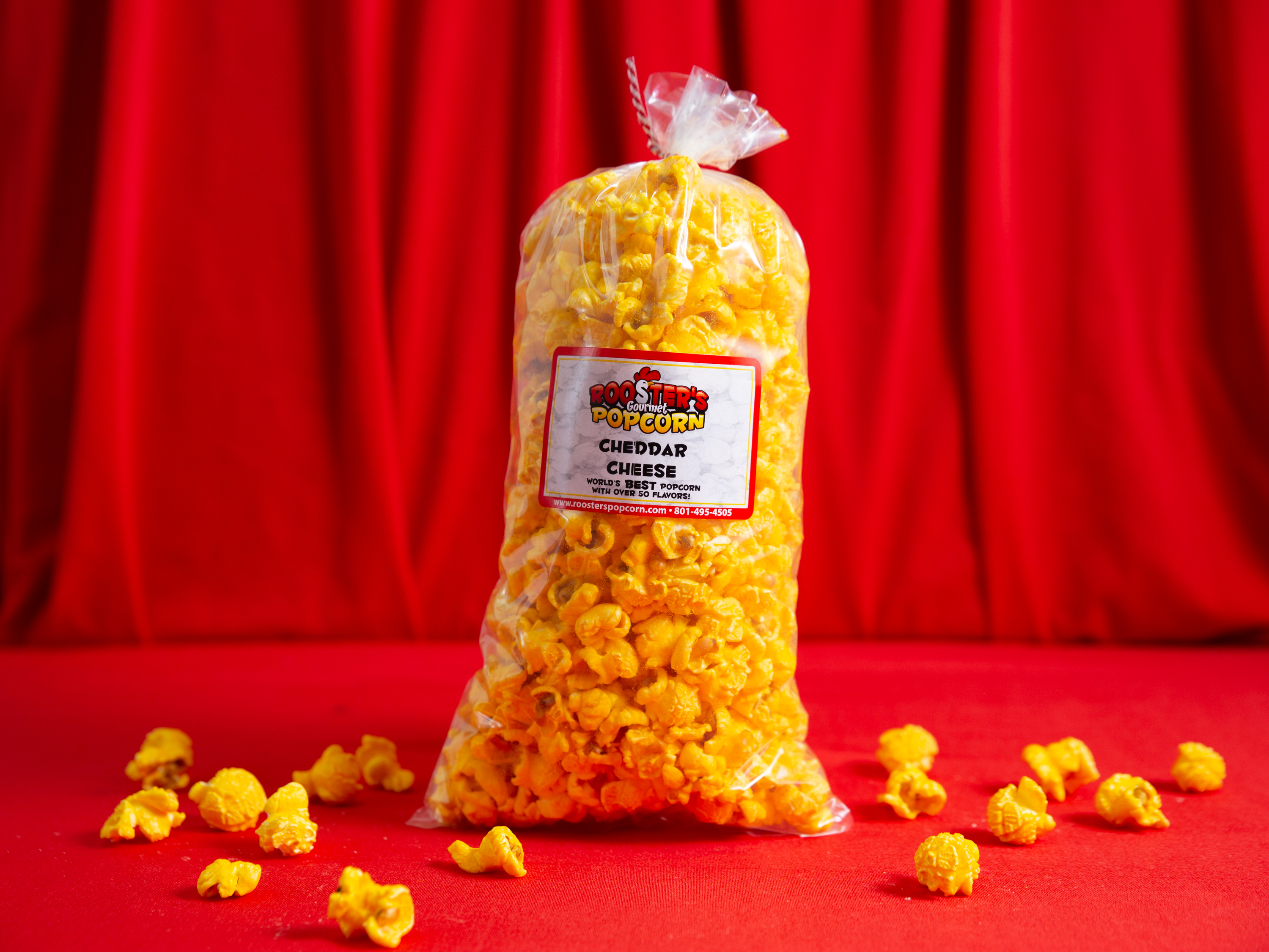 Order Cheddar Cheese Popcorn food online from Rooster Gourmet Popcorn store, South Jordan on bringmethat.com