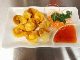 Order Crab Rangoon food online from Oishi Asian Cuisine store, Scotia on bringmethat.com