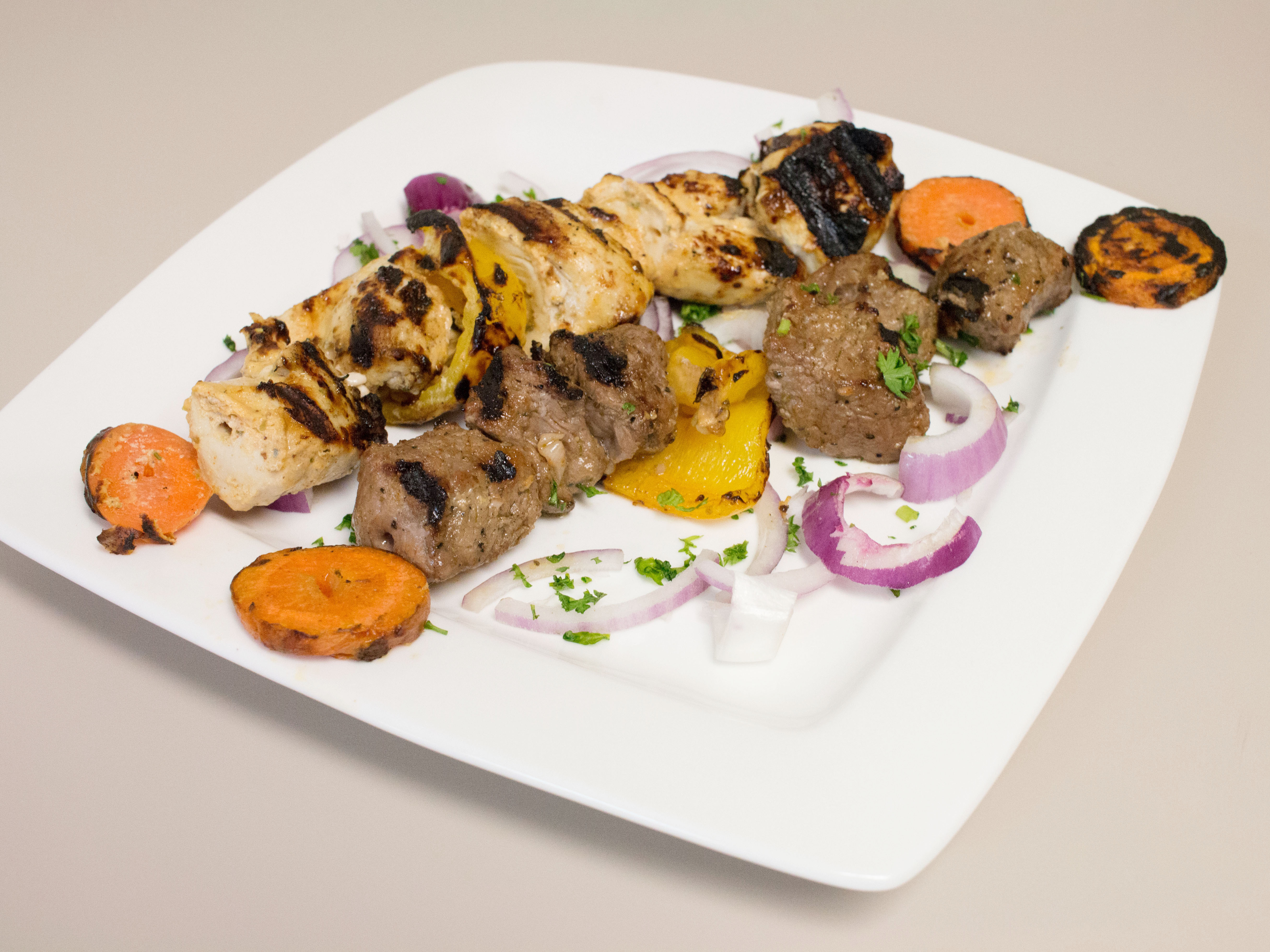 Order Shish Kabob Entree food online from DeBone Grill store, Farmington on bringmethat.com