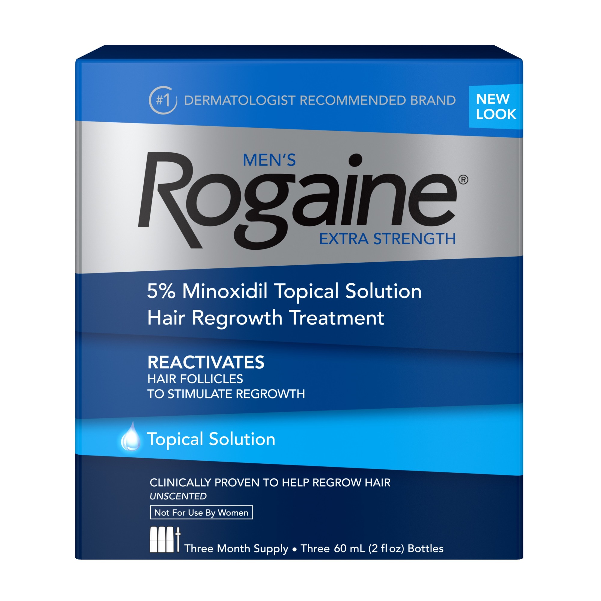 Order Rogaine Unscented Men's Hair Regrowth Treatment - 2 fl oz,  3 pk food online from Rite Aid store, SUFFOLK on bringmethat.com