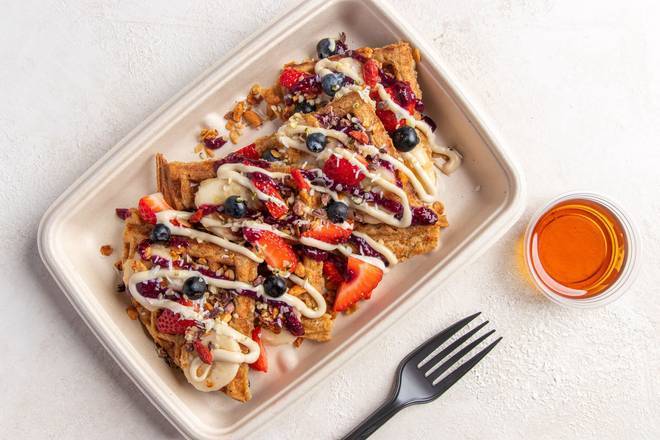 Order Mixed Berry Waffle food online from Vibe Organic Kitchen &Amp; Juice store, Dana Point on bringmethat.com
