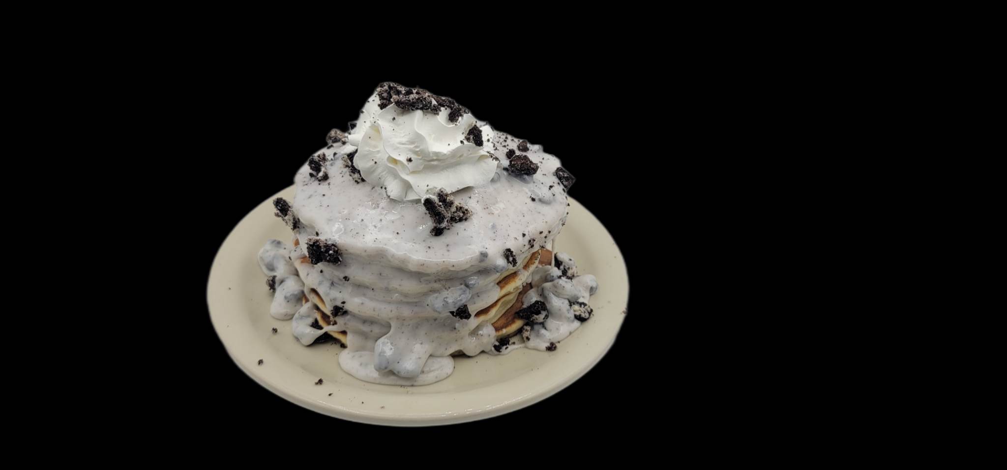 Order Oreo Pancakes - Full (5 Pancakes) food online from WePancakes store, Midwest City on bringmethat.com