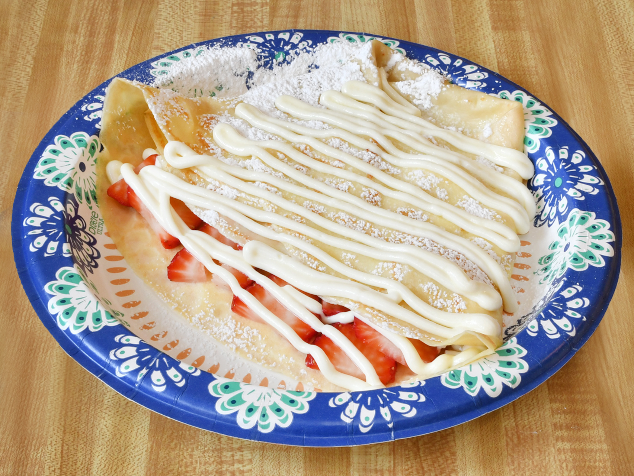 Order Strawberry Blintz Crepe food online from The Creperie Cafe store, Boise on bringmethat.com