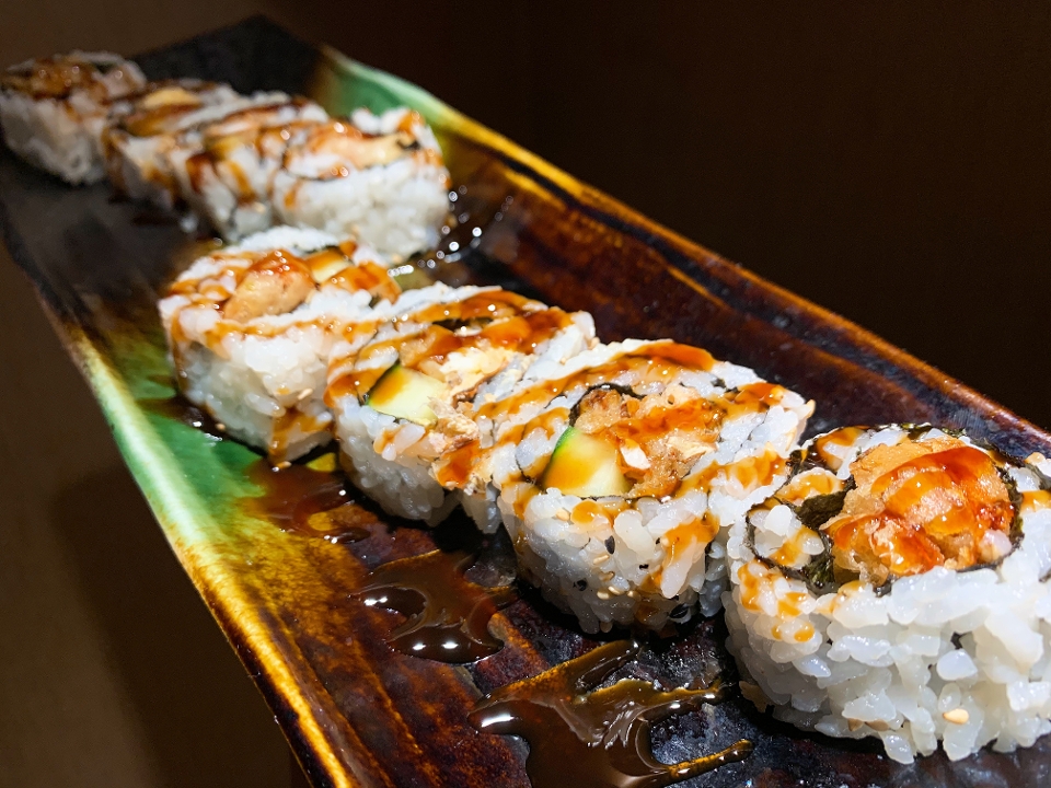 Order Soft shell Crab  Roll food online from Sushi Too store, Pittsburgh on bringmethat.com