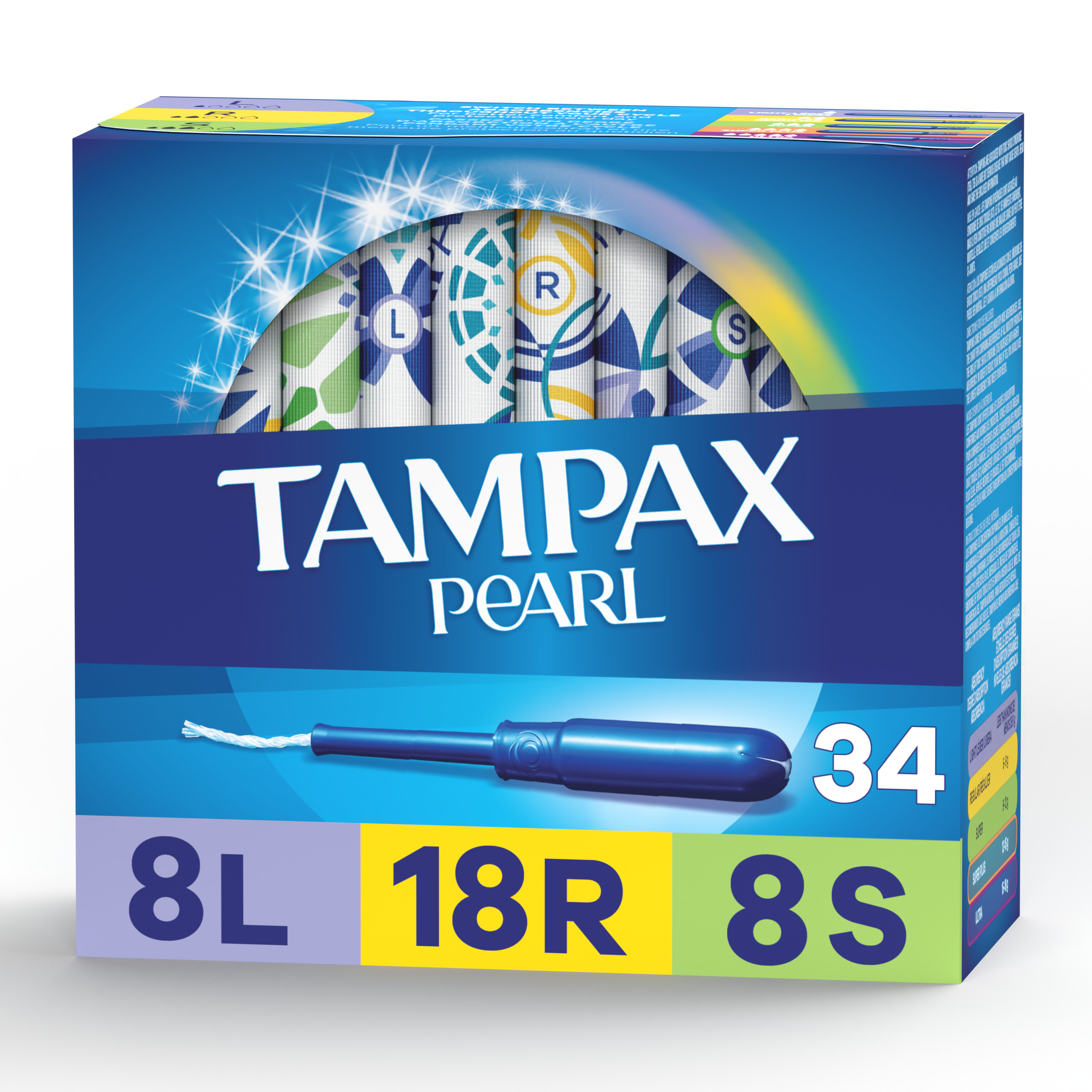Order Tampax Pearl Tampons - Light/Regular/Super Absorbency with LeakGuard Braid, Unscented, 34 ct food online from Bartell store, Edmonds on bringmethat.com