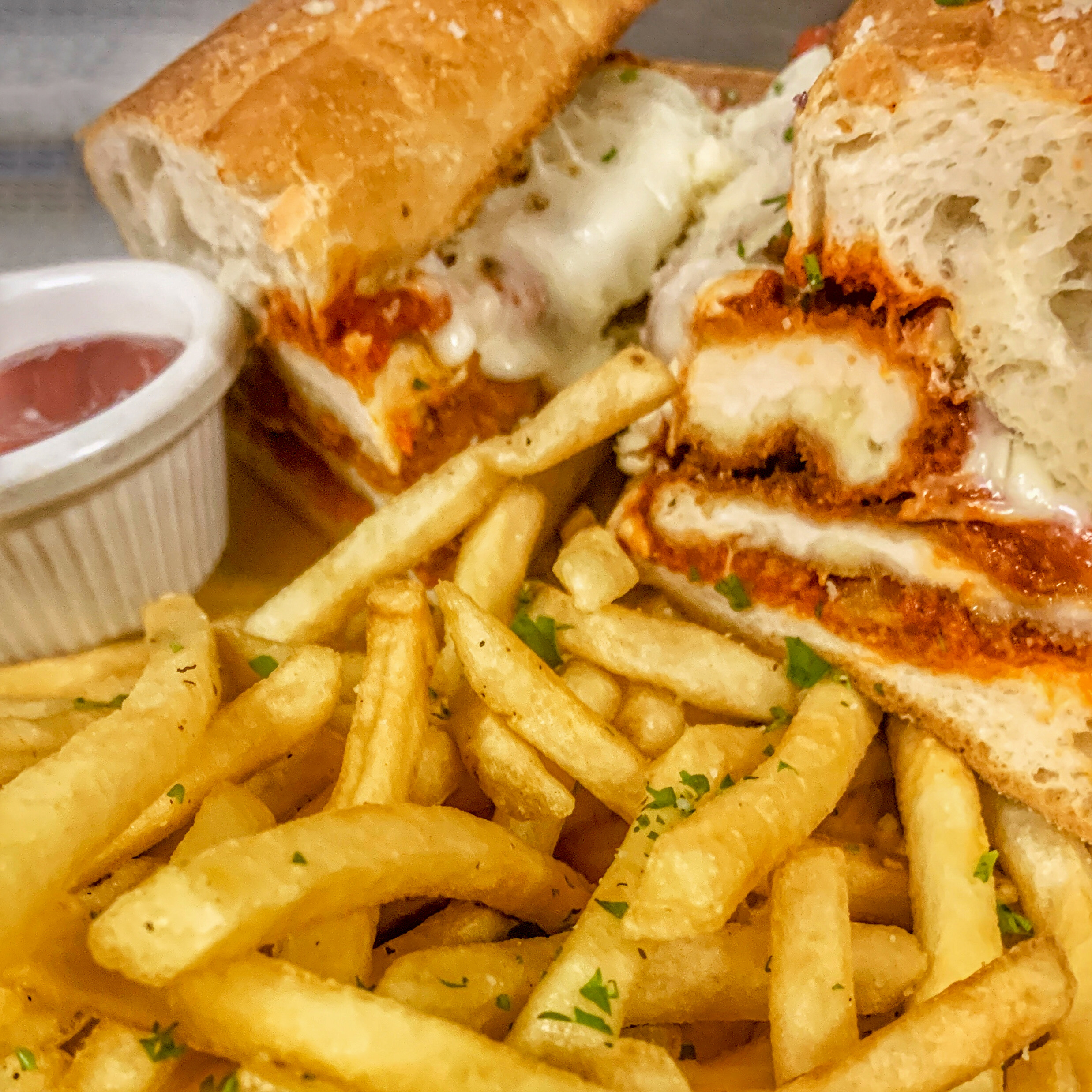 Order Chicken Parmigiana Sandwich food online from Amore store, Stamford on bringmethat.com